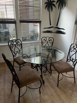 Glass dining room table