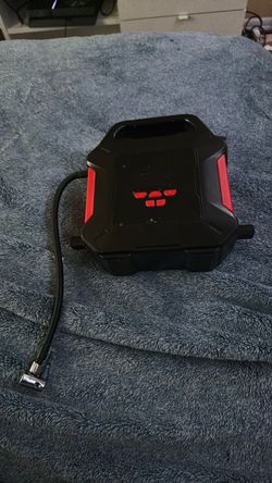 this is a portable air pump for your tire and I lost the charger though and the jumping cable, but everything works though