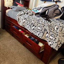 Twin Size Bed  With Underneath. Storage