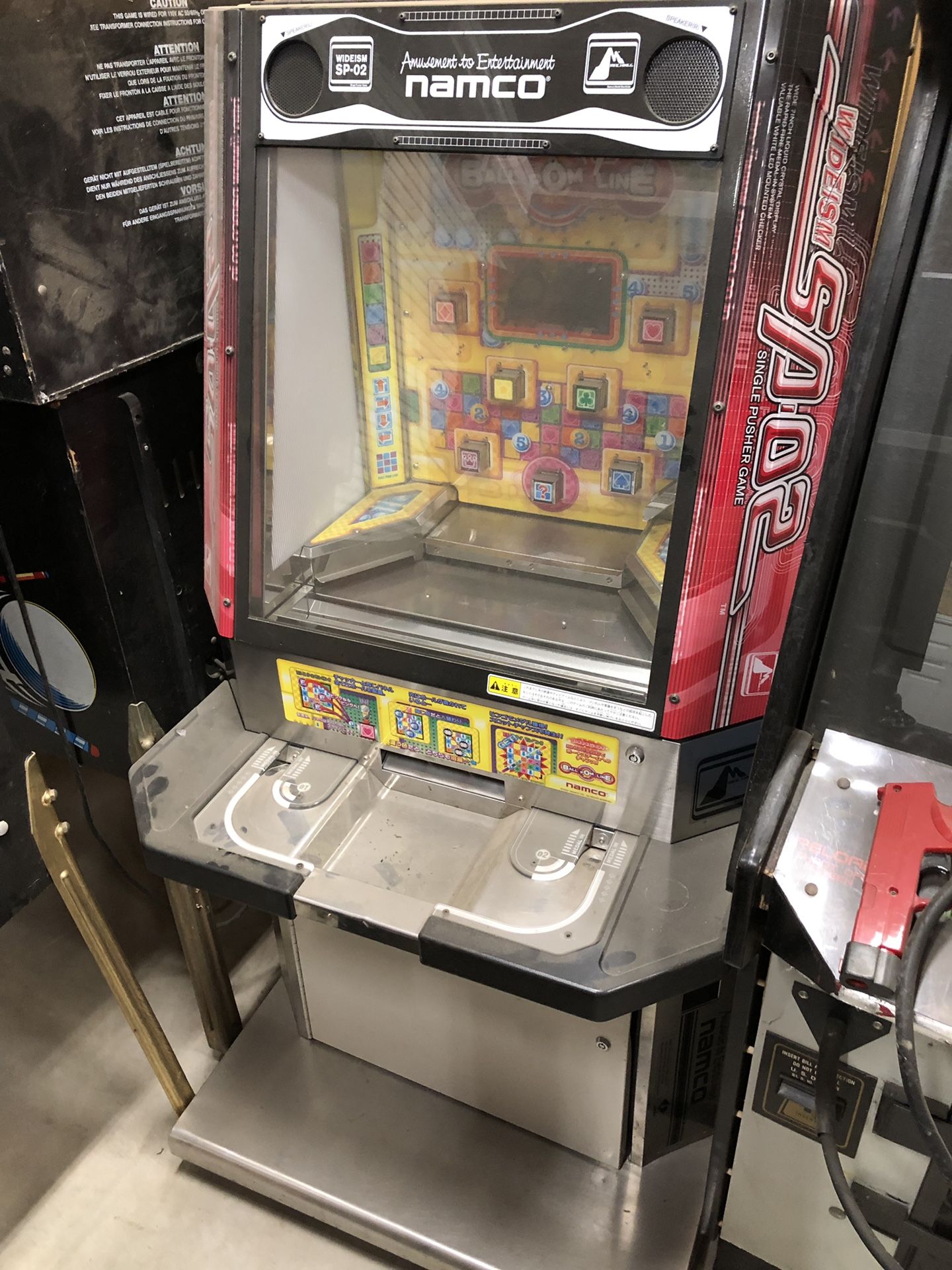 Namco coin pusher arcade
