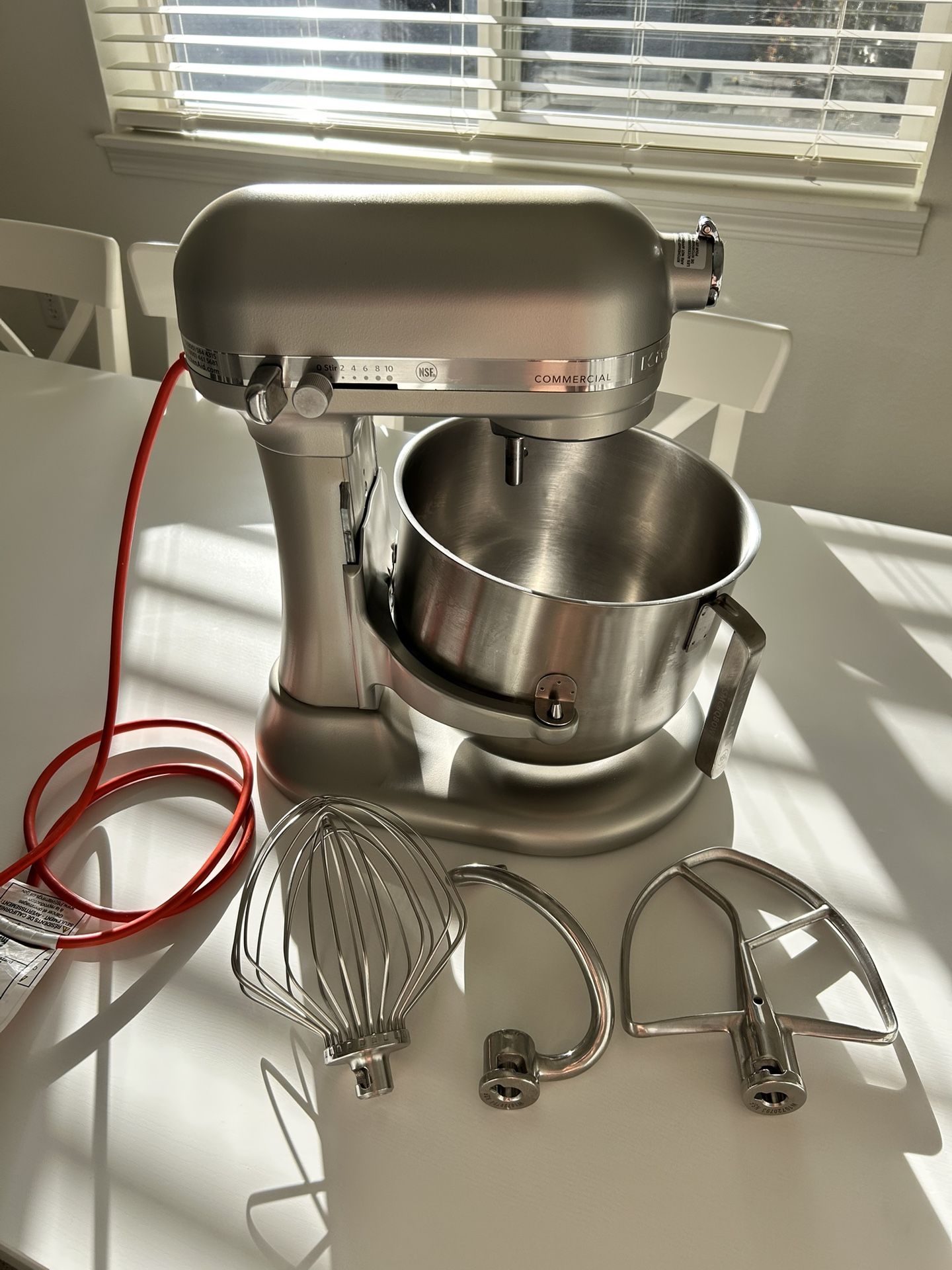 KitchenAid Commercial 8 Qt Bowl Lift Mixer – Silver – Like New