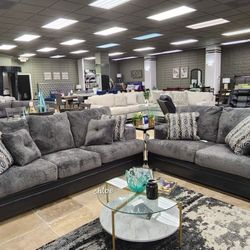 
◇ASK DISCOUNT COUPON☆ sofa Couch Loveseat  Sectional sleeper recliner daybed futon  Ml , Smoke Gray Living Room Set  🧱