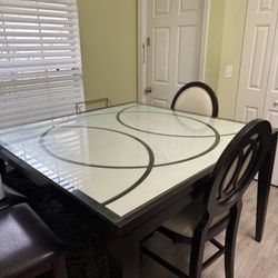✨ Modern Glass Dining Table Set 