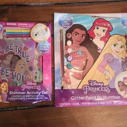 2 Pc. Glitter Paint By Numbers  And Shimmer Activity Set-  Disney Pricesses