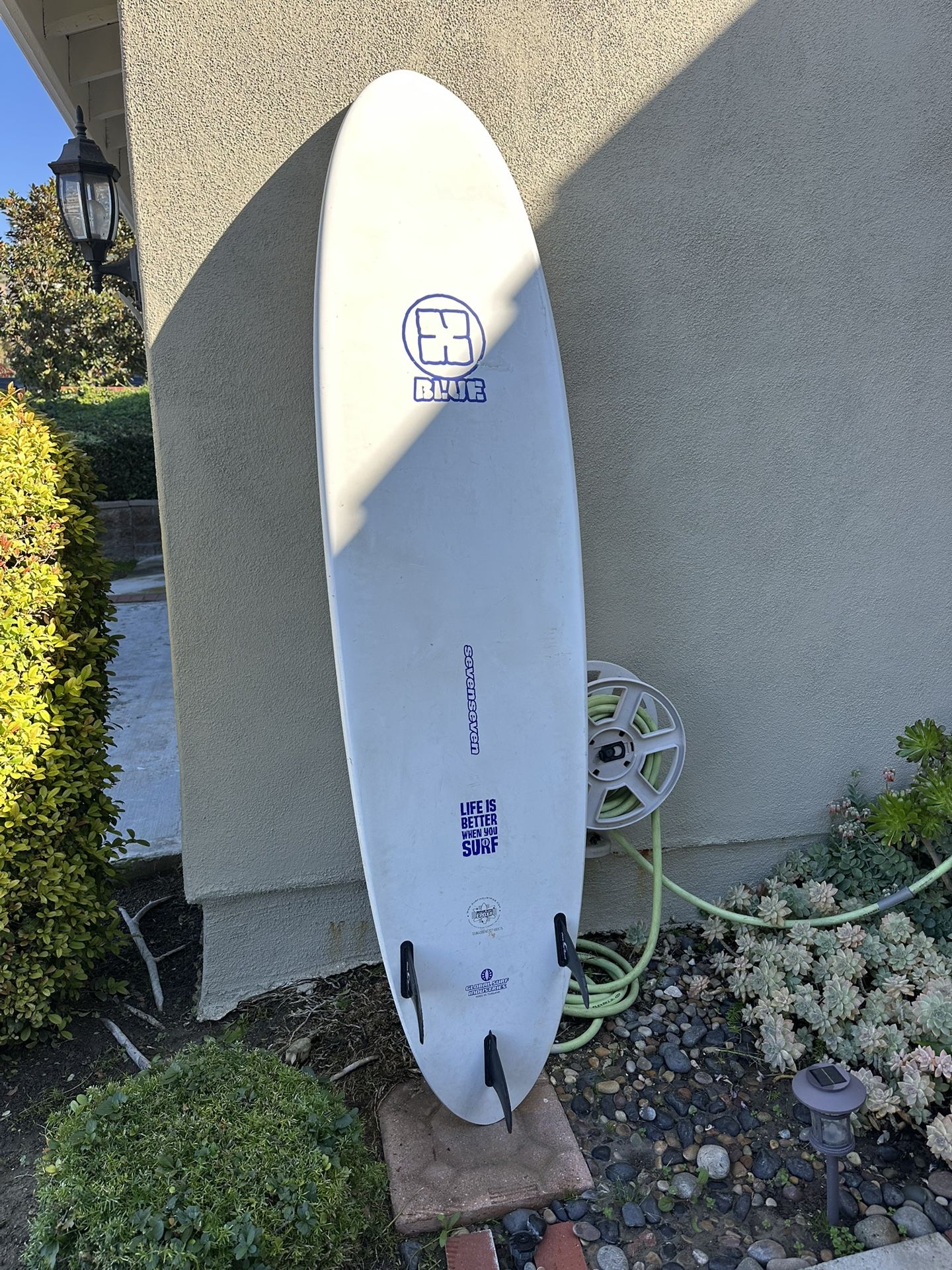 SBBC Ruccus 7’2 Surfboard + Board Sock – Great Condition