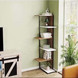 6-Tier Corner Shelf Stand, Modern Storage Organizer, 56" Display Storage Shelves, Book Storage Rack for Living Room, Bedroom