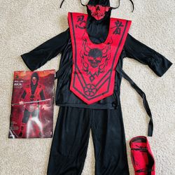 Skull Lord Ninja Costume For Kids Size 8-10