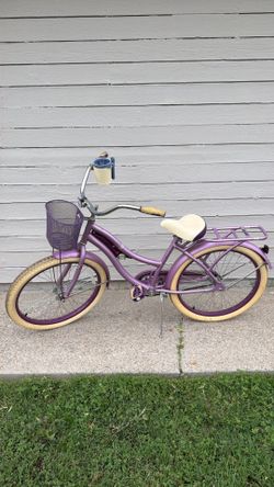 Purple Huffy Beach Cruiser