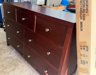 Dresser and matching mirror - espresso finish