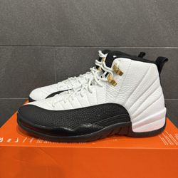 Nike Air Jordan 12 Retro Taxi White Black 2025 Men's Size 8.5