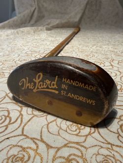 Vintage The Laird St Andrews Scotland Handmade Wooden Golf Club Classic Wood