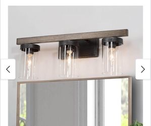 Modern Farmhouse Glass 3-Light Bathroom Vanity Light