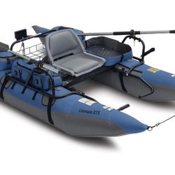 Colorado XTS 9 Fishing Pontoon Boat — w/ Swivel Seat & Transport Wheels Price: $900 