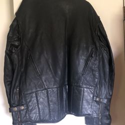 Men’s Leather Motorcycle Jacket Sz 54