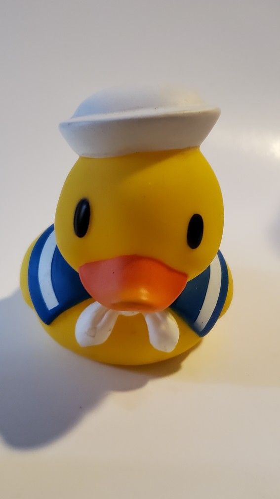 3 1/2" Cute Baby Rubber Duckie Duck Sailor Toy