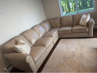 Leather sectional
