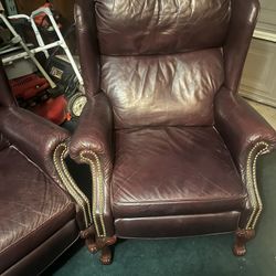 Office chairs Brown red Recliner Set