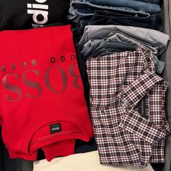 Men Hugo Boss Sweatshirt, CK Jacket, Banana Republic Jacket and many more 