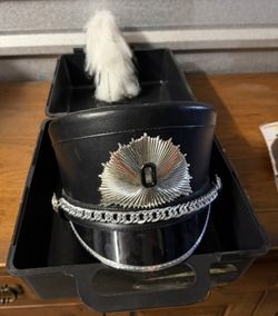Leather Military Marching Band Hat