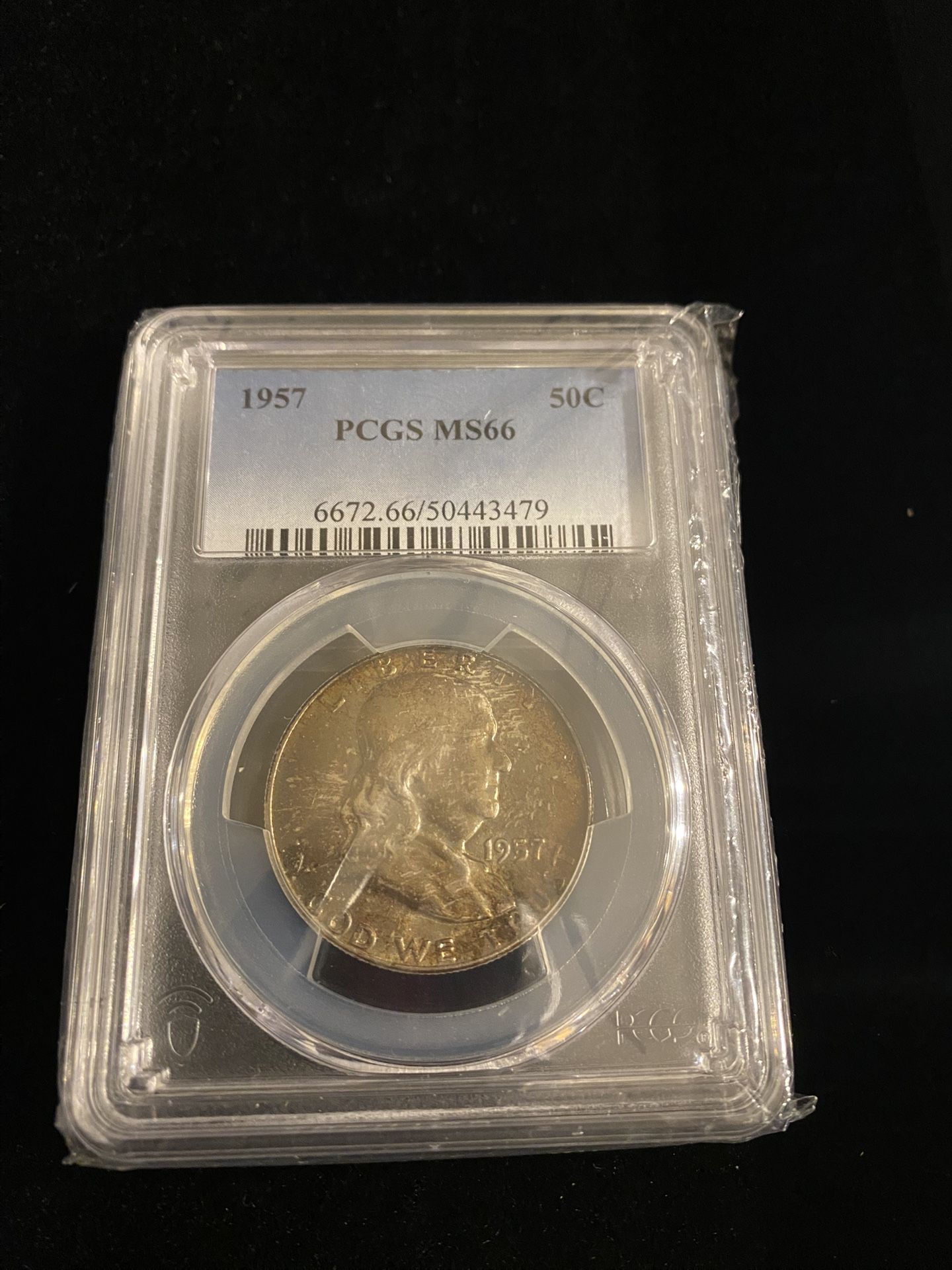1957 Ms66 Benji ( Toned ) Silver 90%