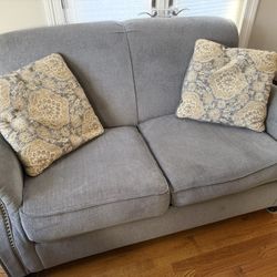 Blue Loveseat (from Ashley Furniture)