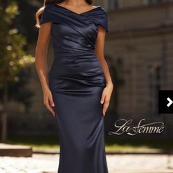 La Femme New Navy Gown 
