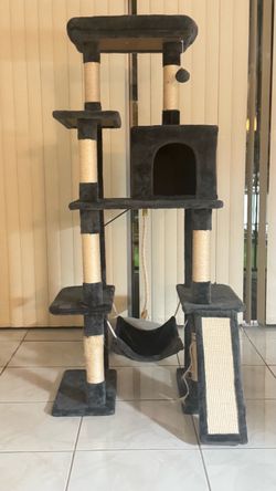 Large Cat Tree Tower with Condo and Hammock
