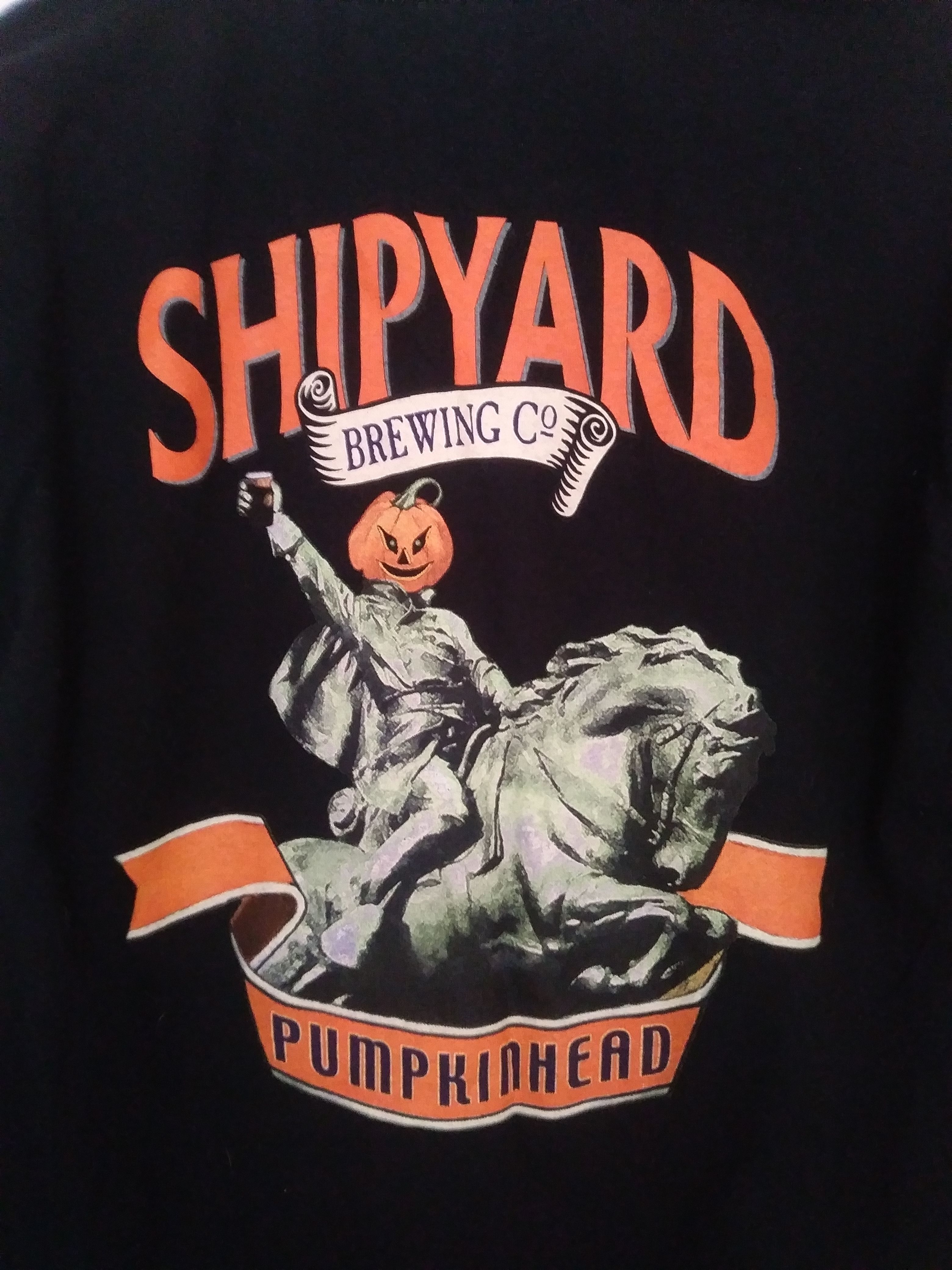 Halloween shirt Shipyard Ale Brewing Pumpkinhead! New