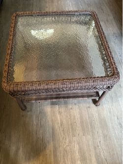 Wicker coffee table