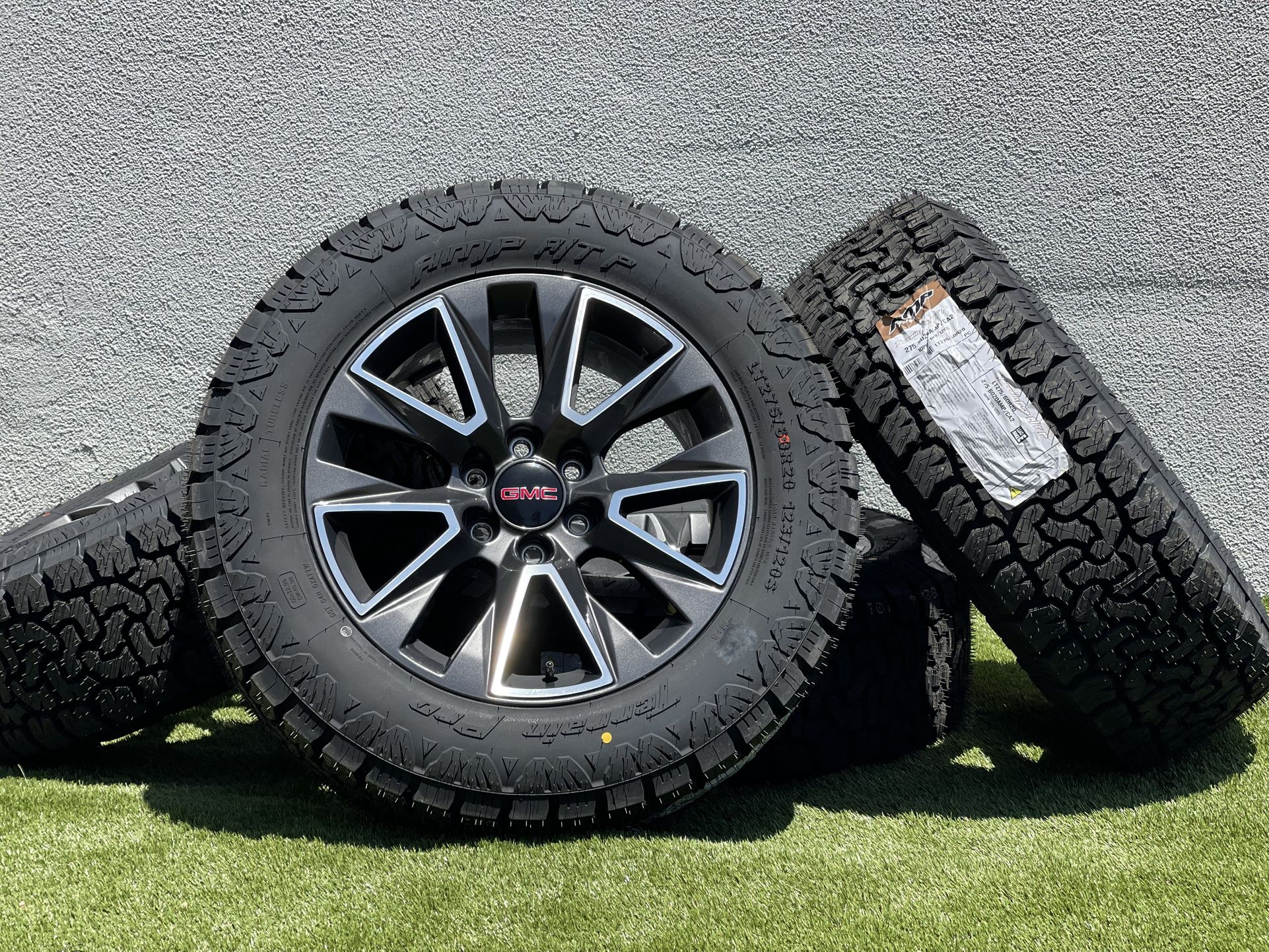 NEW 20” GMC Sierra AT4 Wheels Yukon Rims 275/60R20 Tires A/T Tahoe Chevy Silverado Suburban 6x5.5 Escalade