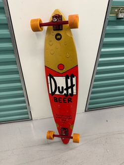 Limited-edition Santa Cruz x The Simpsons Duff Beer Pintail Longboard