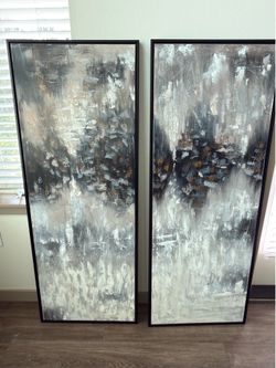 Ashley Daxonport Abstract Wall Art (Set of 2) — Black Frame