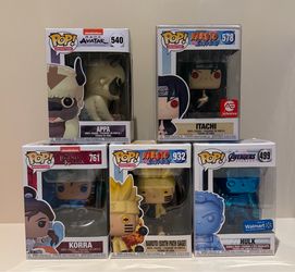 Avatar the Last Airbender, Legend of Korra, Naruto, and Marvel Funko Pops unopened