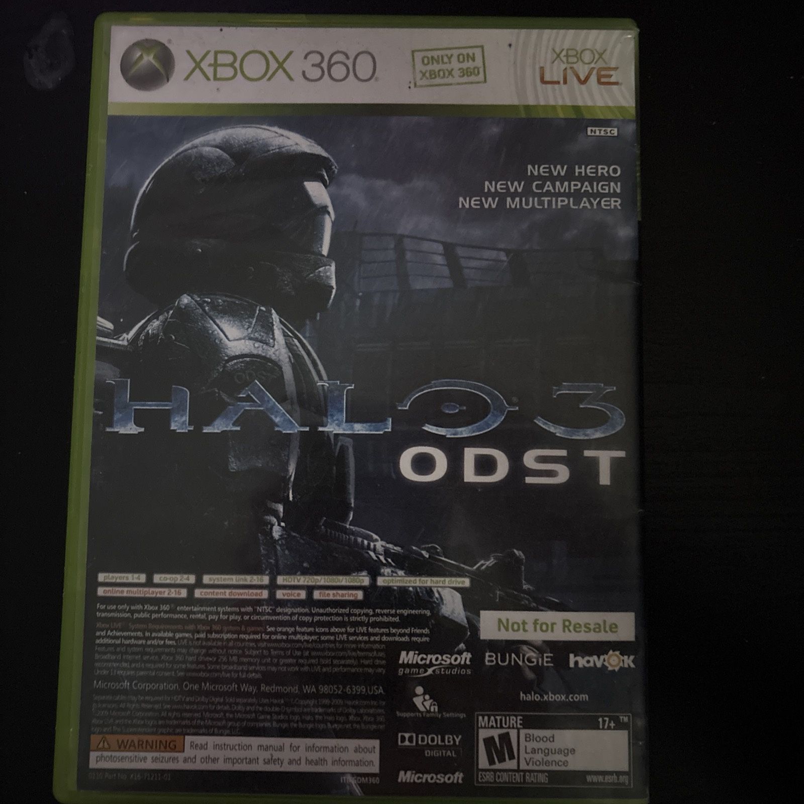 Halo 3 ODST Forza 3 For Xbox 360