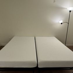 Double (2) ZINUS 14 Inch Black Bed Frame WITH ZINUS 6 Inch Memory Foam Mattress