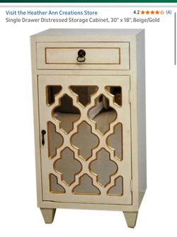 Heather Ann Creations Single Drawer Distress Storage Cabinet 