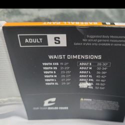 CHAMPRO MVP Open Bottom Mens Baseball Pant, White w/Black Piping - Adult Small