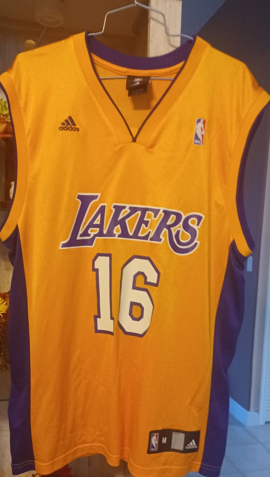 Los Angeles Lakers Jersey Adidas Pau Gasol Adult NBA Jersey Basketball