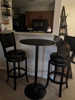 Black Bar Height Table