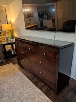 Dresser with mirror
