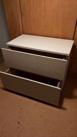 Modern lateral file Cabinet wooden with 2 drawers