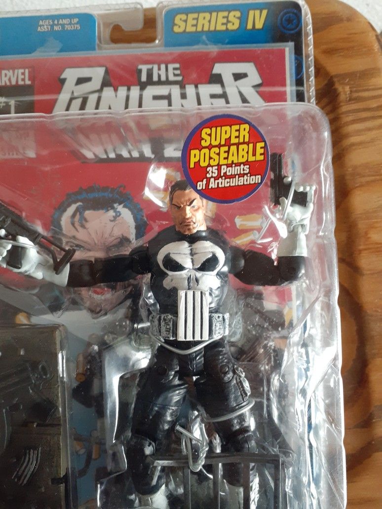Marvel Legends The Punisher Series 4 – Toy Biz – Silver Black Comics – Rare Neuf