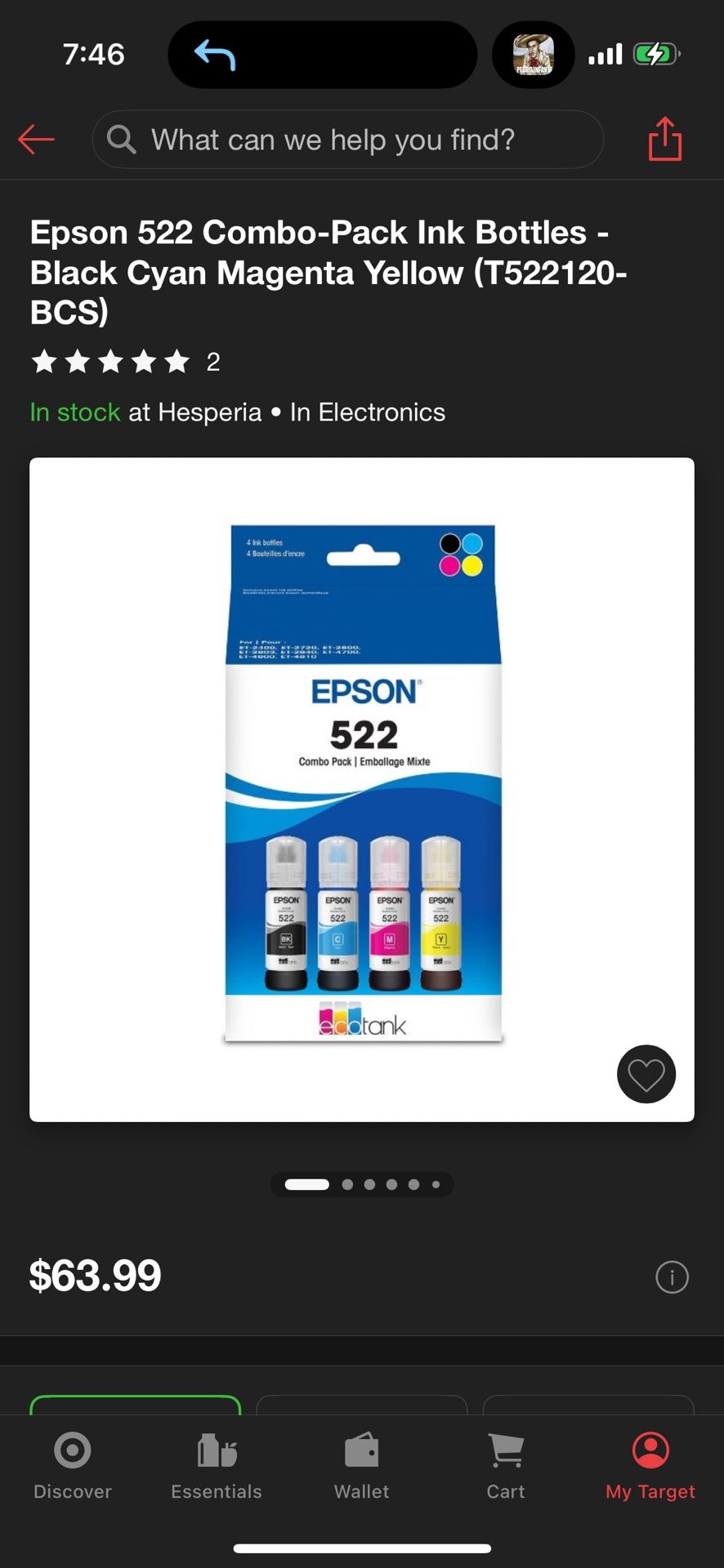 Epson Printer Inc 522
