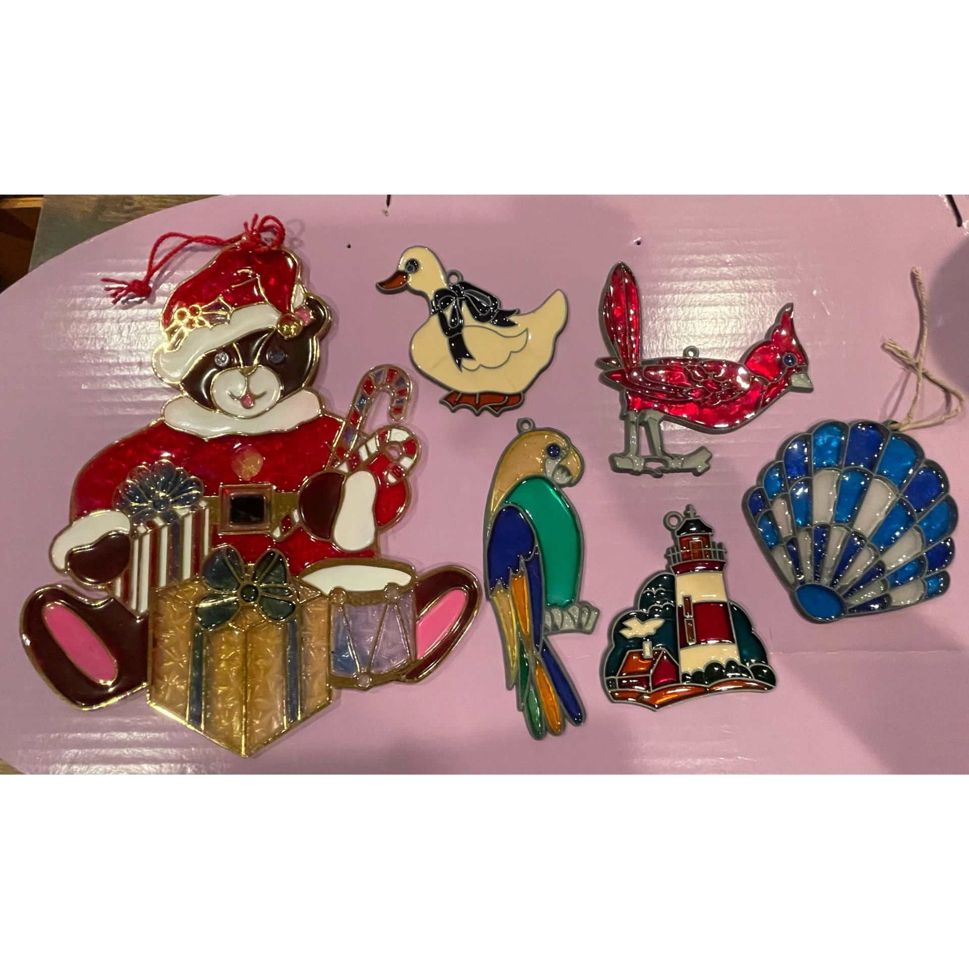 (#6) Unique Vintag e Christmas Ornaments Lot Of 6