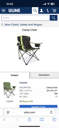 Uline Camping Chair (brand new)