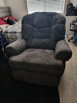 Oversized Recliner Blue