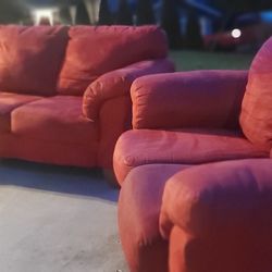 Red Couch Set “WE DELIVER”