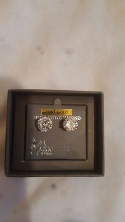 Simulated diamond earrings