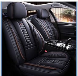 for Toyota Camry 2004-2026 Seat Covers, Nappa Leather Waterproof Anti-Slip Easy to Install Seat Protector (Black&Coffee, Full Set)