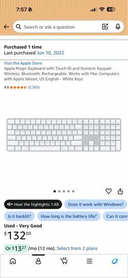 Apple Magic Keyboard with Touch ID and Numeric Keypad
